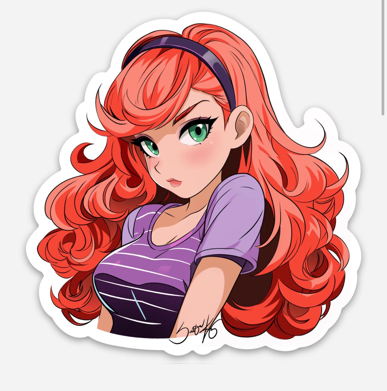 Fiery Redhead Daphne Blake Sticker – Scooby-Doo Vinyl Decal
