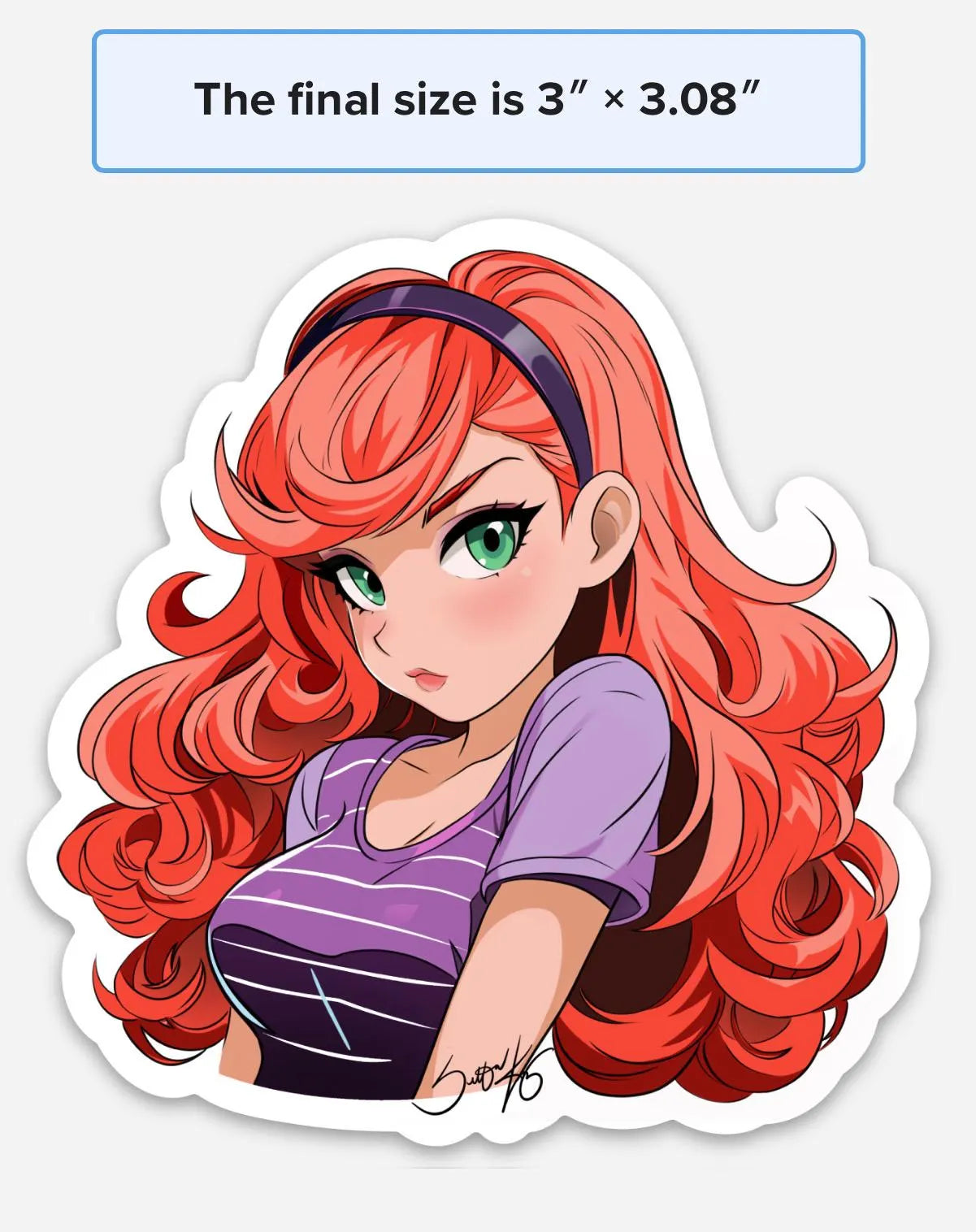 Fiery Redhead Daphne Blake Sticker – Scooby-Doo Vinyl Decal