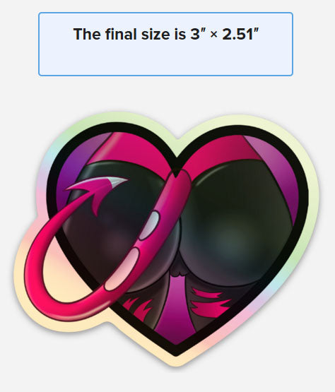 Holographic Millie Sticker - Helluva Boss Inspired Fan Art by Sutton Kane (Copy)