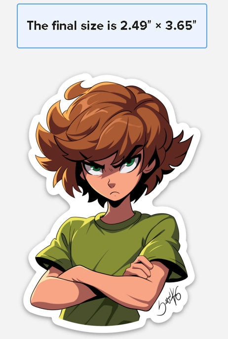 Shaggy Style Decal: 70s Inspired Sticker for Cool Cats by Sutton Kane