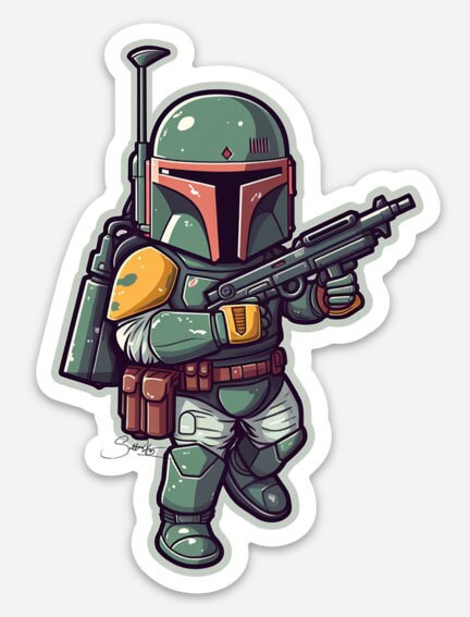 Boba Fett: Galactic Bounty Hunter Sticker by Sutton Kane