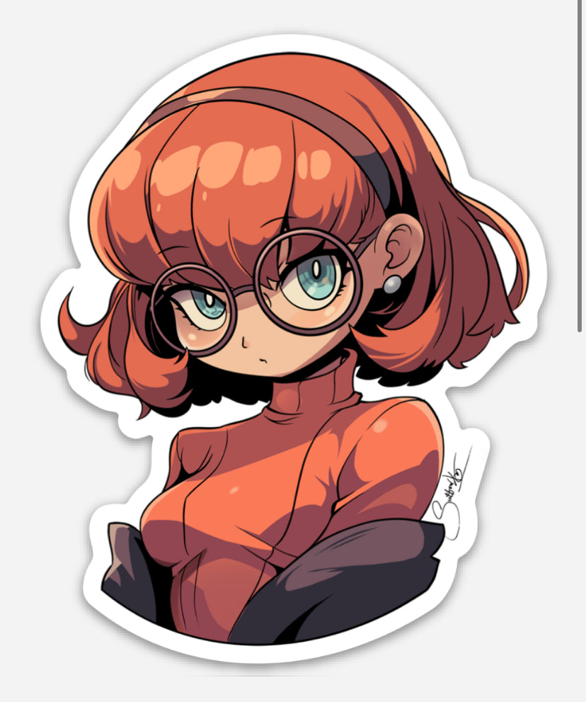 Geek Girl Detective: Velma Dinkley Sticker by Sutton Kane