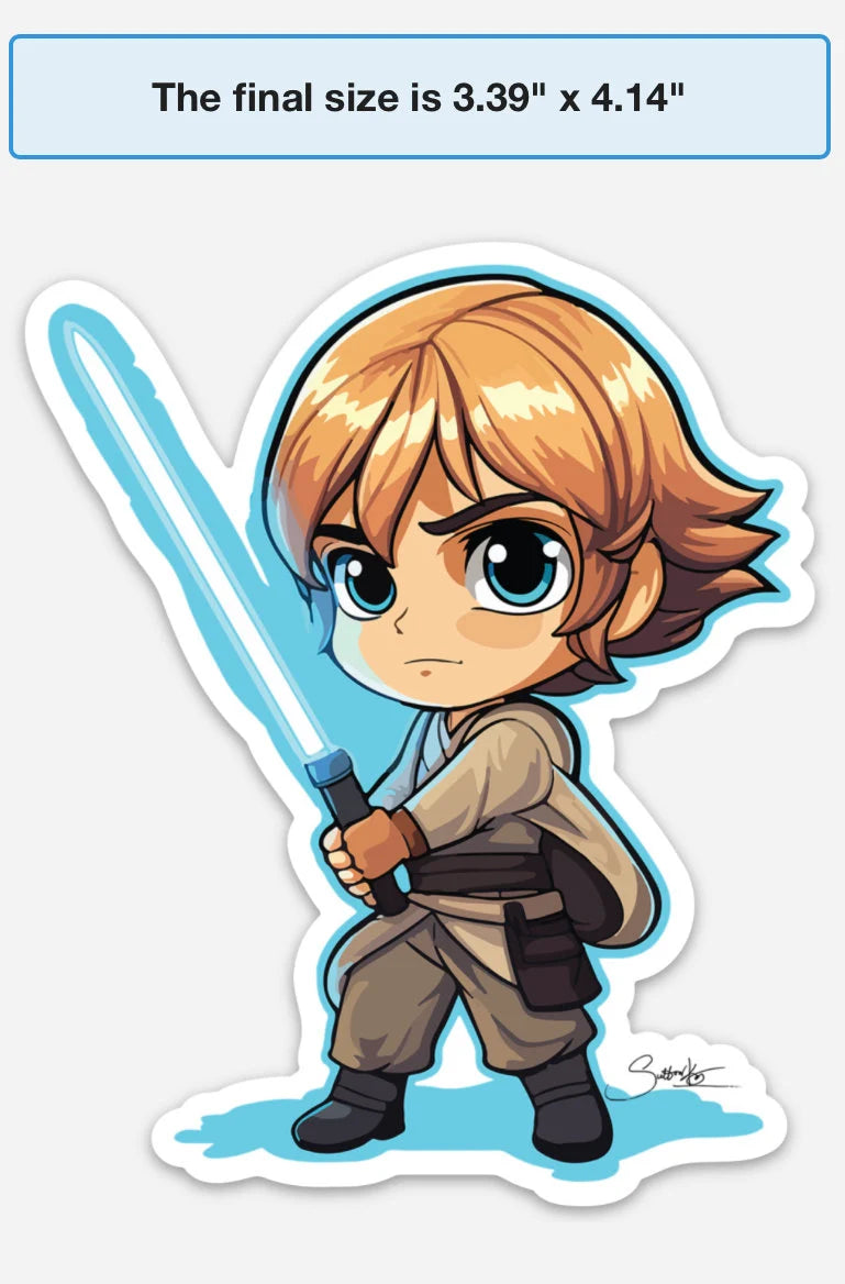 Luke Skywaker: The Last Hope Sticker by Sutton Kane