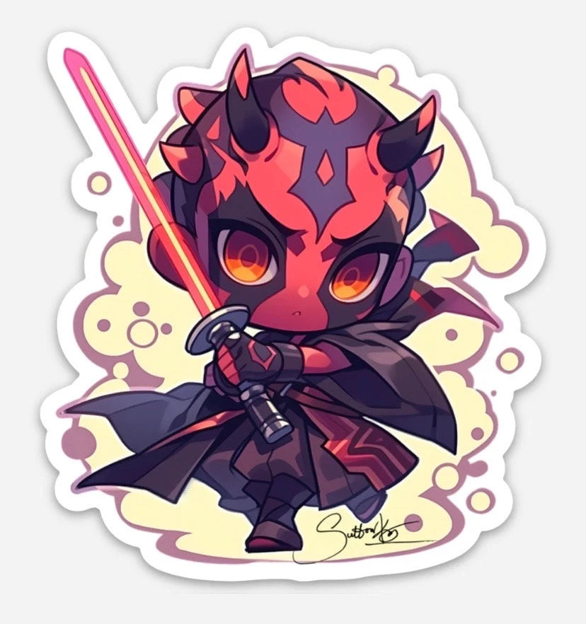 Chibi Sith Lord: Darth Maul Sticker