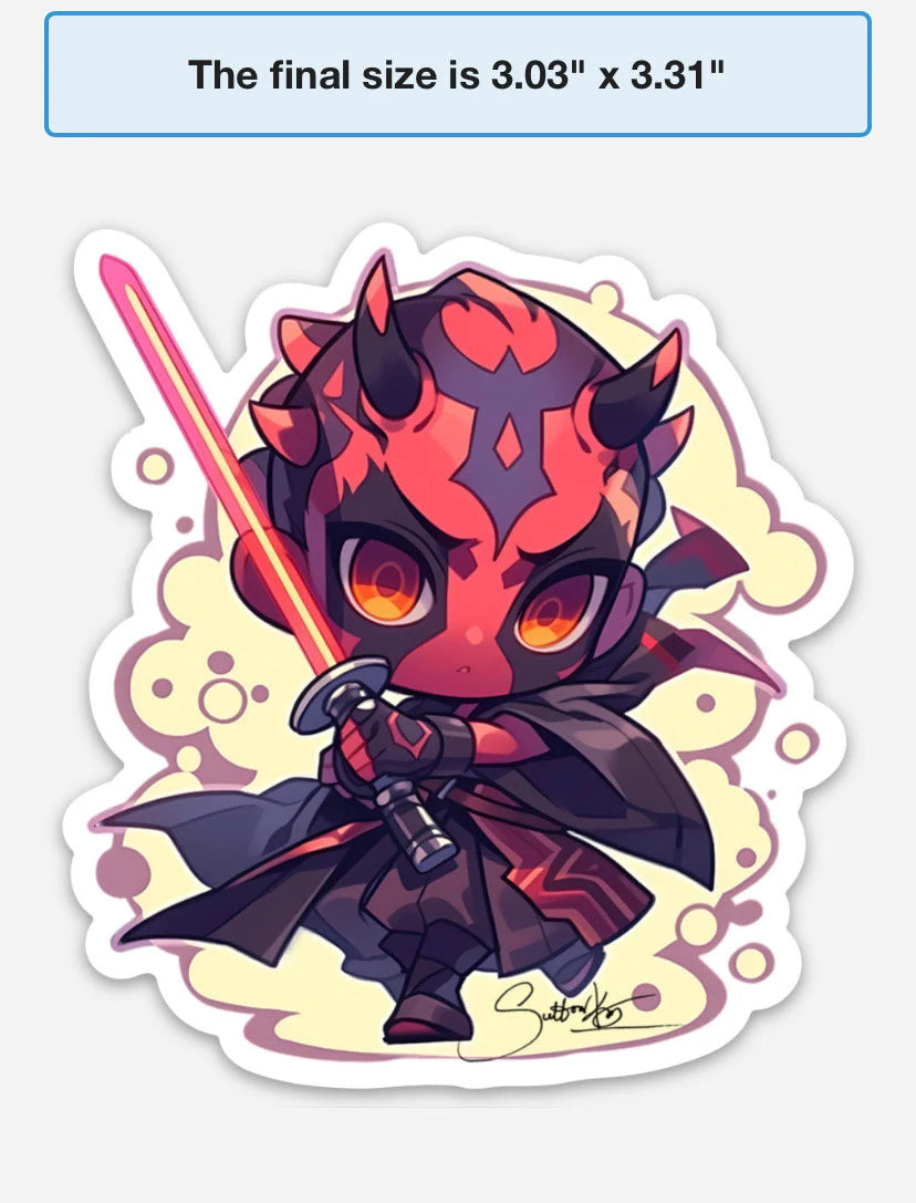 Chibi Sith Lord: Darth Maul Sticker
