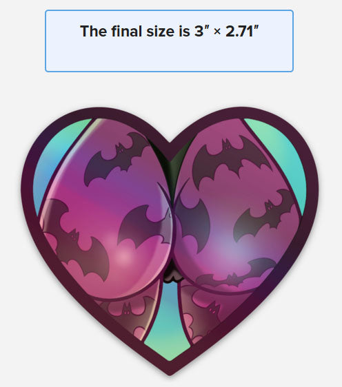 Morrigan Aensland Booty from DarkStalkers Holographic Sticker by Sutton Kane
