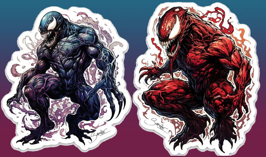 Venom vs Carnage Sticker Pack by Sutton Kane