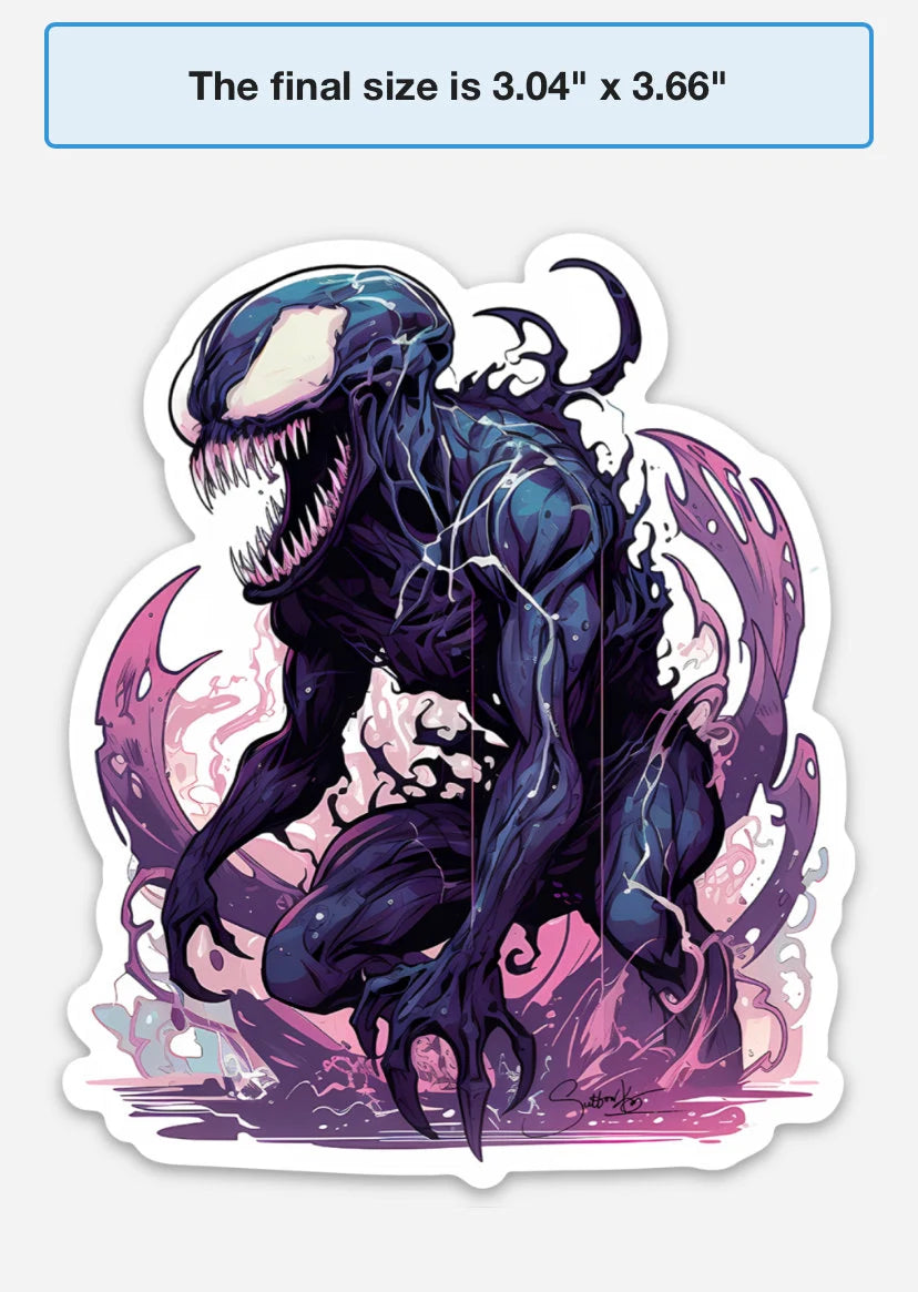 Sinister Venom Sticker by Sutton Kane