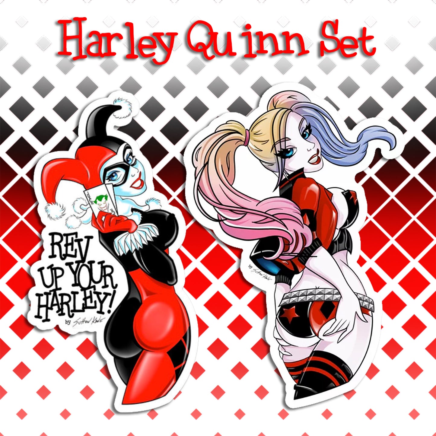 Harley Quinn sticker Decal Set by Sutton Kane