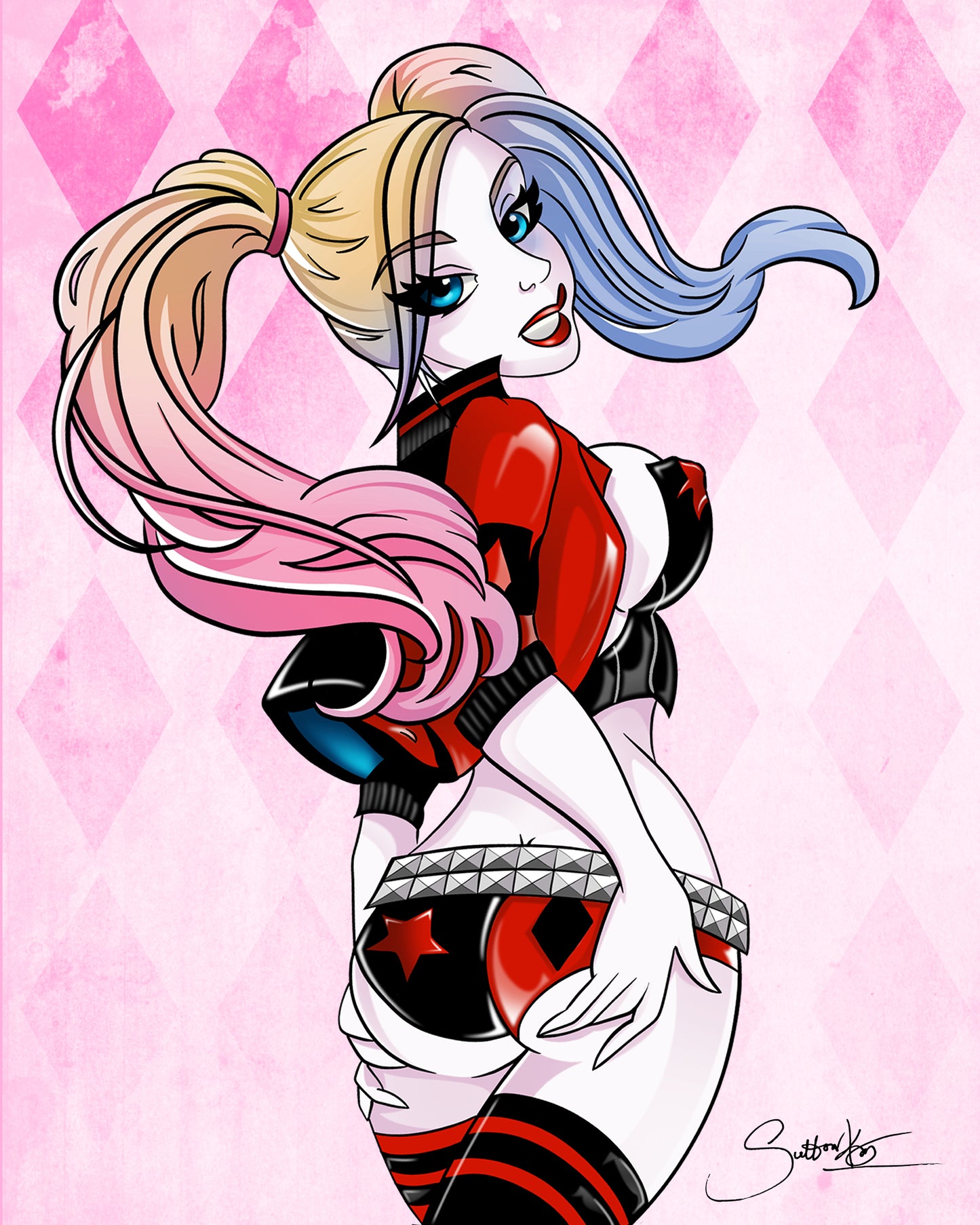 Roller Derby Harley Quinn 8x10 Print by Sutton Kane