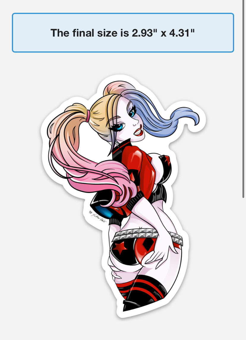Harley Quinn sticker Decal Set by Sutton Kane