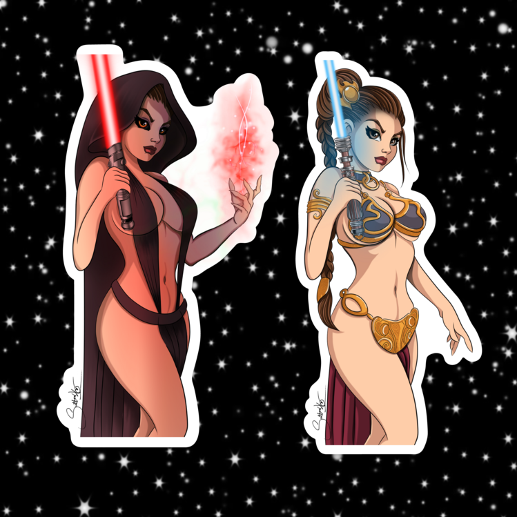 Slave Leia & Sith Leia Decal Sticker Set - Pack by Sutton Kane