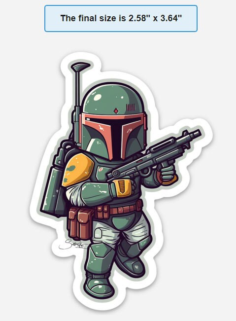 Boba Fett: Galactic Bounty Hunter Sticker by Sutton Kane